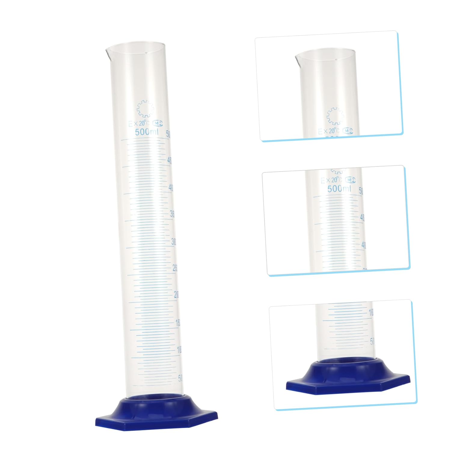 2pcs Chemistry Cylinder Set Graduated Measuring Tube Dropper Non-Slip Base Laboratory and School Supplies Style