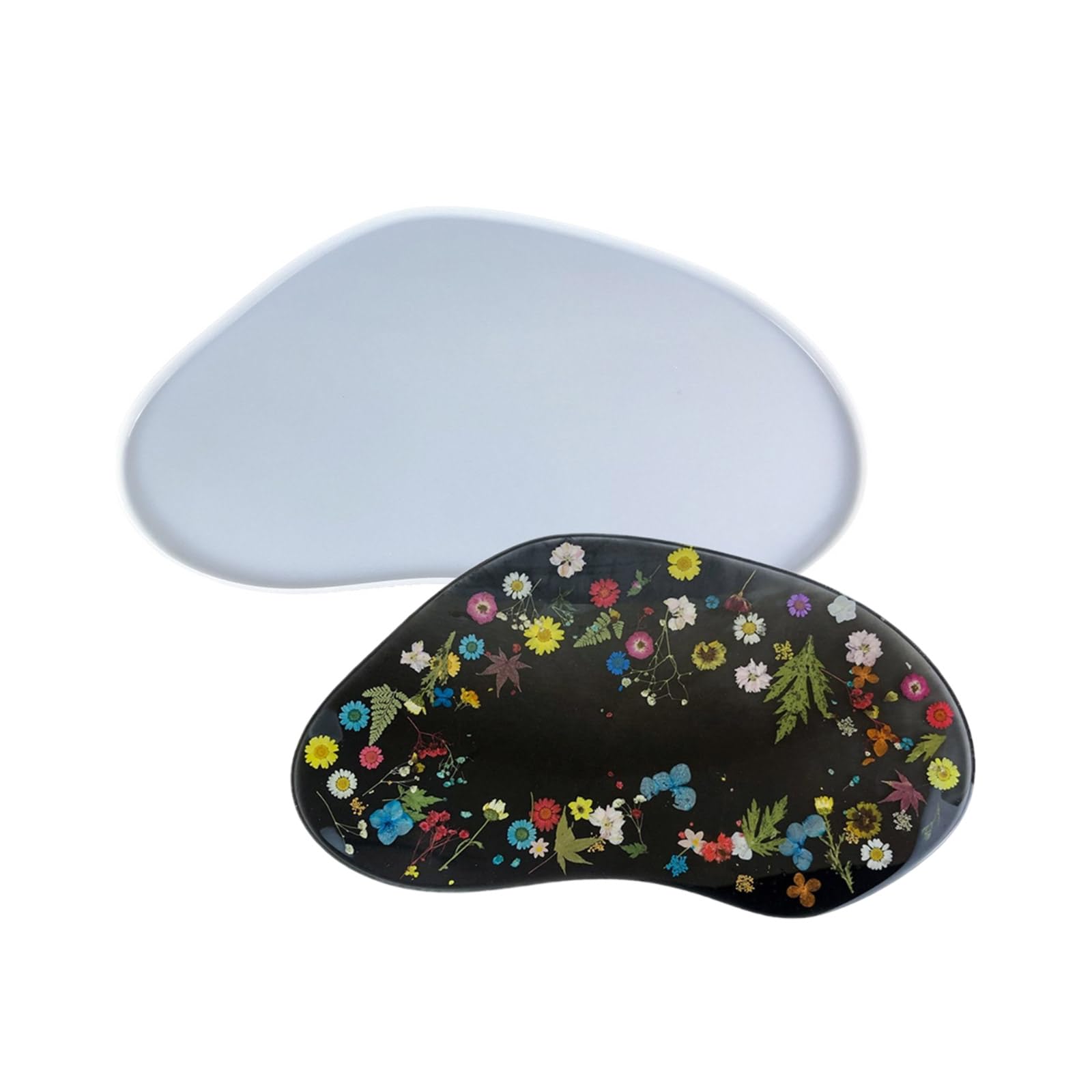 Moldes irregulares para hacer platos, moldes de mesa fáciles de usar, bandejas de almacenamiento, suministros de manualidades para proyectos de arte y manualidades, forma artística
