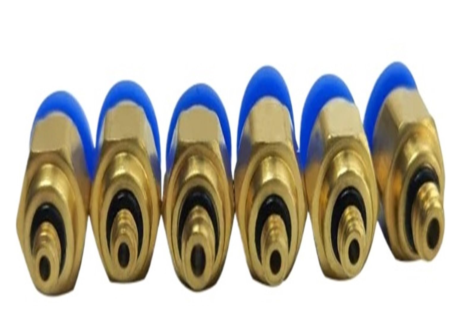100pcs BSPT PC6-M6, 6mm to M6 Pneumatic Connectors Male Straight Touch Fittings