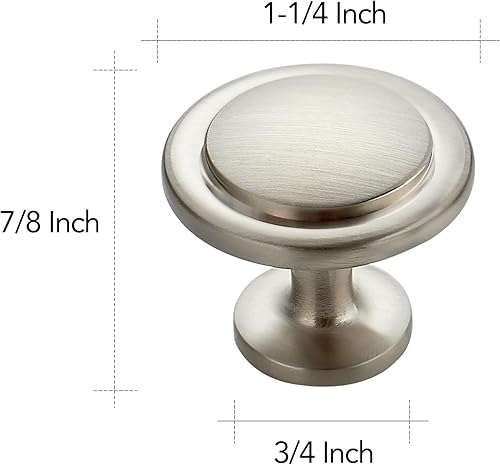 Miniatura 3 de Ravinte Paquete de 10 pomos para gabinetes de cocina, pomos de cajones de 1-14 pulgadas, pomos de tocador de bronce aceitado con zinc para gabinetes