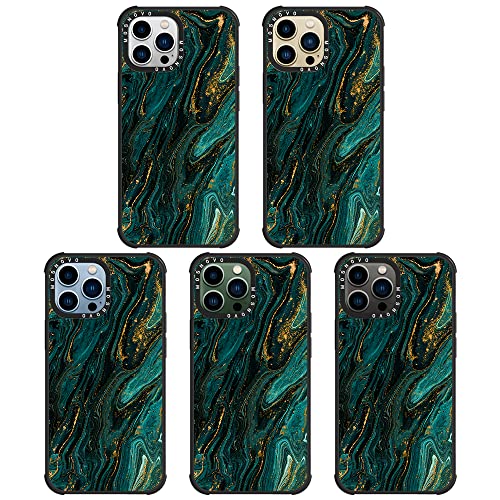 Mosnovo Compatible With Magsafe Designed For Iphone 13 Pro Max Case, Luxury Jade Marble Real Glitter [ Buffertech™] Shockproof Protective Tpu Clear Phone Case Cover For Iphone 13 Pro Max 6.7" #TOP6