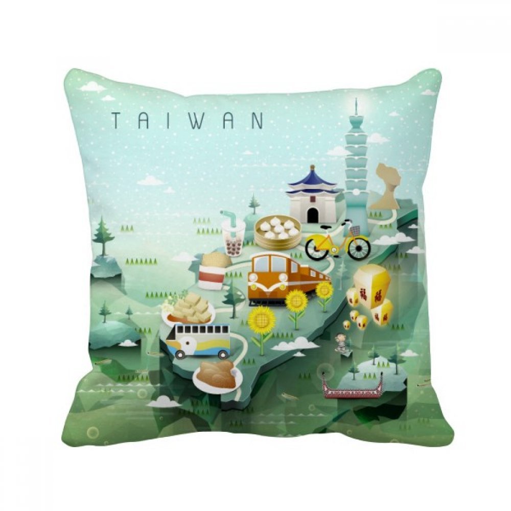 Coussin Voyage de Taiwan pour décorer le canapé du salon ambiance festive asiatique