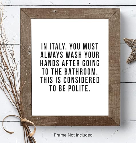 Miniatura 8 de The Office Bathroom Decorations - Bath Wall Decor - Funny Bathroom Decor - Wash Your Hands Restroom Sign - Unique Original Housewarming Gag Gift -