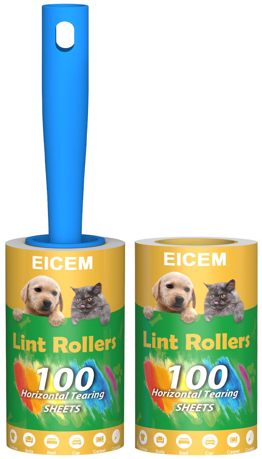 Lint Rollers for Pet Hair Extra Sticky, 200 Sheets Mega Value Set Lint