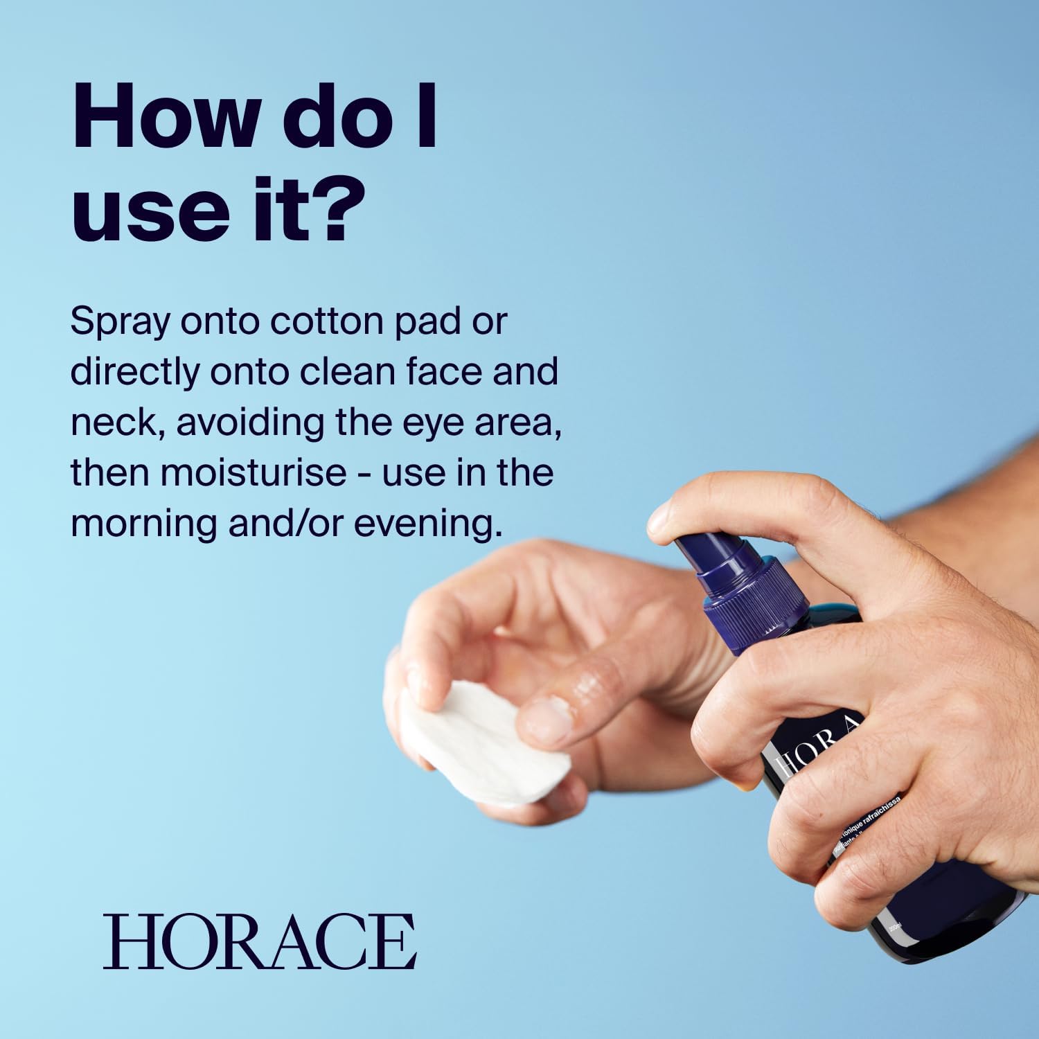 HORACE Tonic Lotion for Men - Toner Spray with Prebiotics - Gentle Skincare for All Skin Types - Fresh, Aromatic Scent, 6.7 fl.oz - Image 4