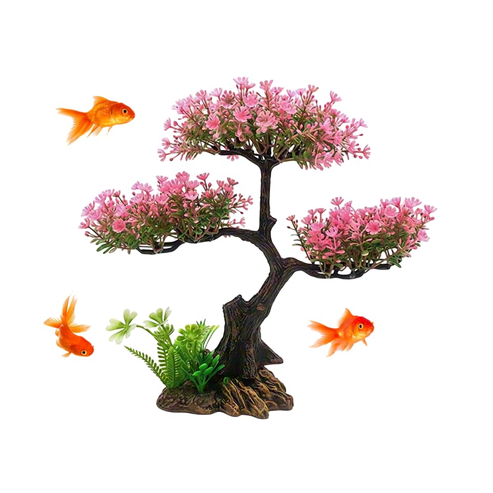 Aquarium Driftwood Ornament, Realistic Fish Tanks Plants for Fish Betta