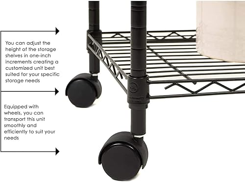 Miniatura 5 de Estantes de almacenamiento de 5 niveles resistentes (capacidad de 750 libras) para almacenamiento de cocina, garaje, estantería industrial de