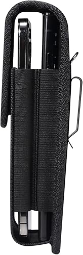 Vista 5 de Funda vertical dual con clip para cinturón, 2 fundas para teléfono celular para iPhone 15 Pro Max, Samsung Galaxy A15 A35 A55 A54 A14 A13 A53