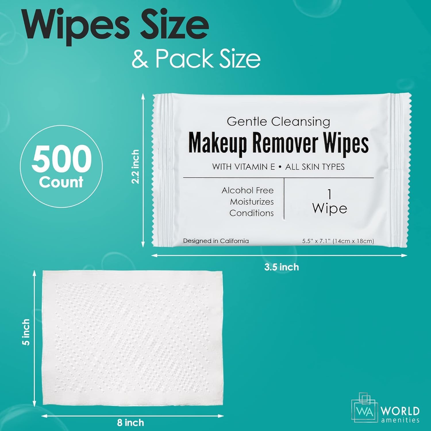 World enities - Makeup Remover Wipes - - Vitin E Face