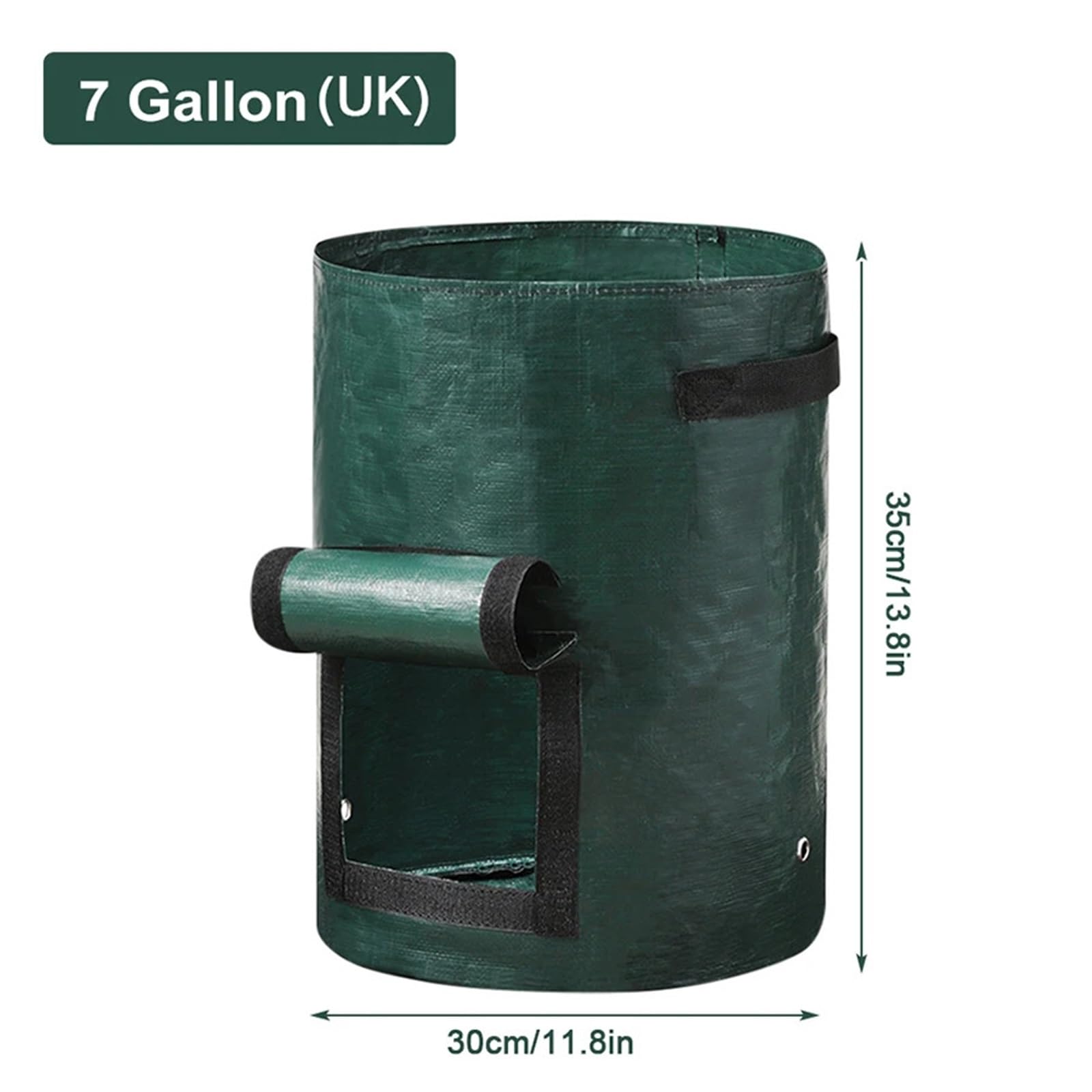 Worki z włókniny do sadzonek, Zagęszczone torby PE do uprawy roślin z uchwytem na warzywa cebulowe - zielone, 3-10 galonów(Green 30x35cm,3pcs)