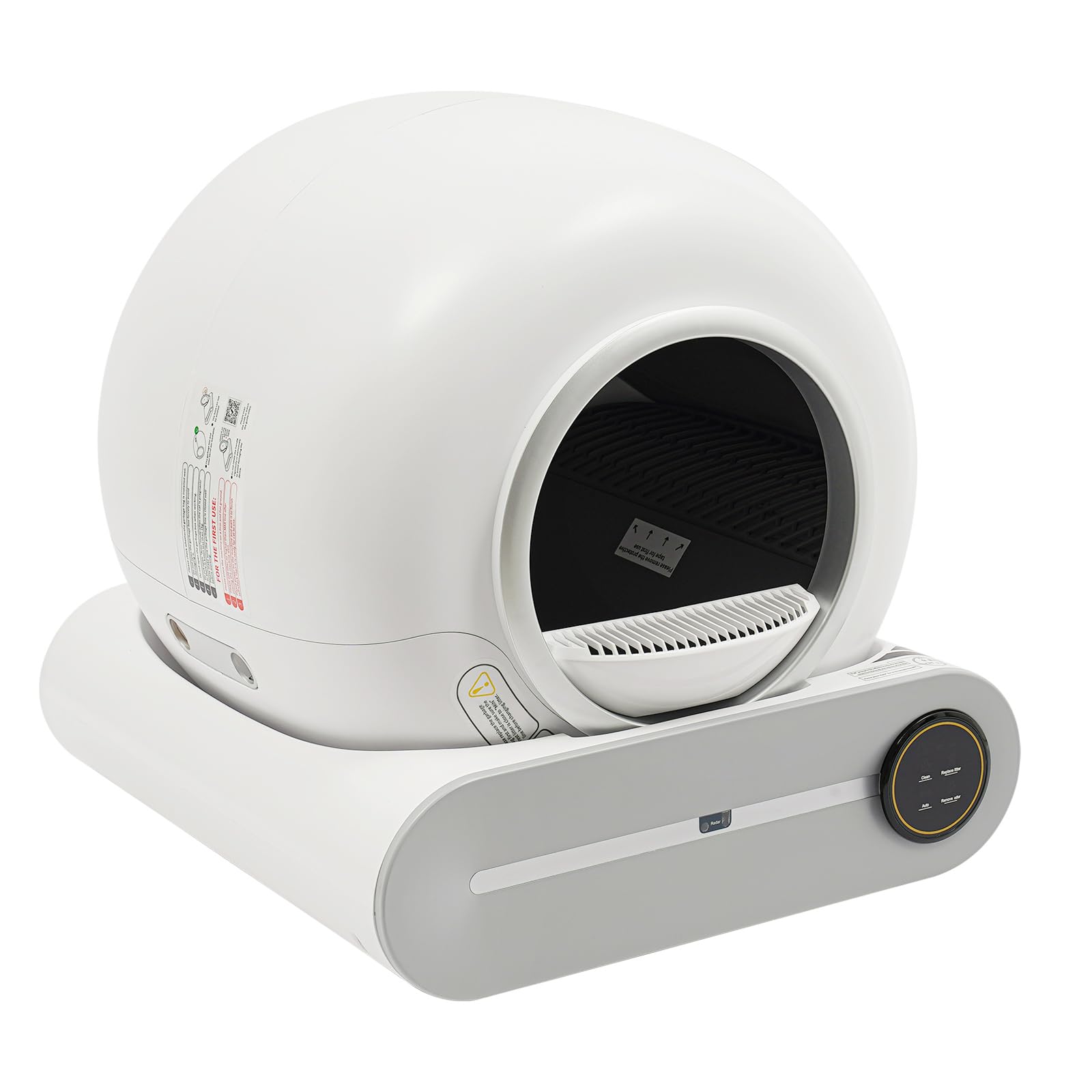 Selbstreinigende Katzentoilette, 65L Katzenklo Selbstreinigend 12V 18W Elektrisches Katzenklo, Touchscreen und APP-Steuerung, ideal für Mehrkatzenhaushalte & Reisen