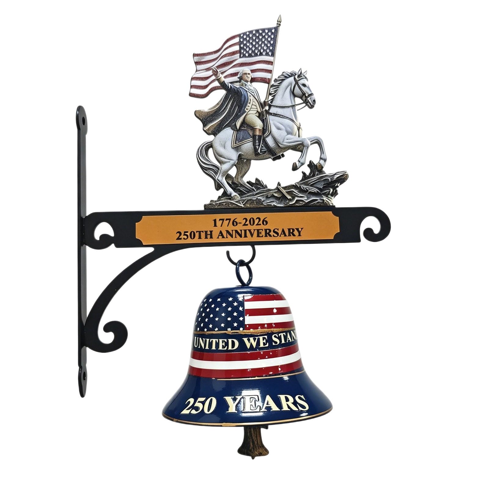 PANGBOER Independence Day Hanging Bells for Patriotic Parties Decorative Doorbell Suitable for Indoor and Outdoor Use Independence Day Toll Set