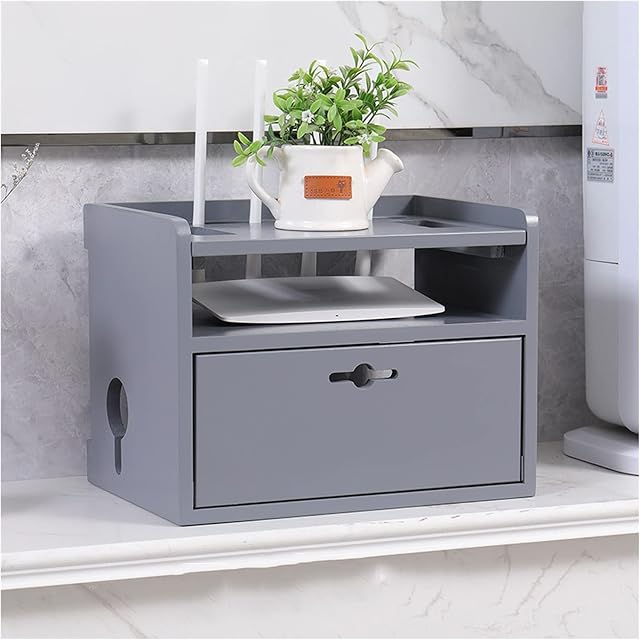 cable storage box Wooden Router Storage Box Multi-function Cable Management Box Large Storage Wires Keeper Holder to Hide Wires & Power Strips cable tidy box (Color : C)