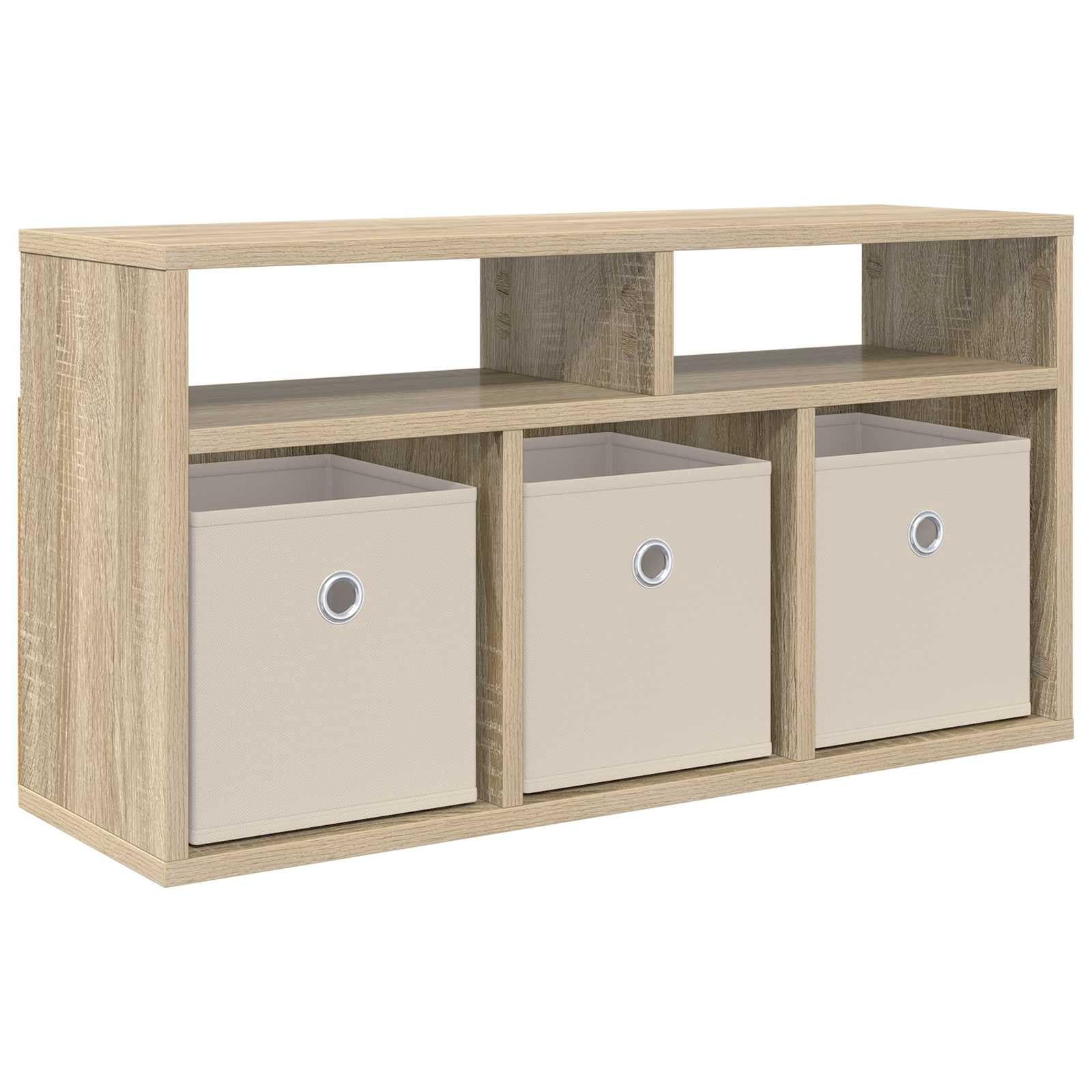 Buffet moderne chêne Sonoma idéal pour aménager une entrée ou un couloir étroit