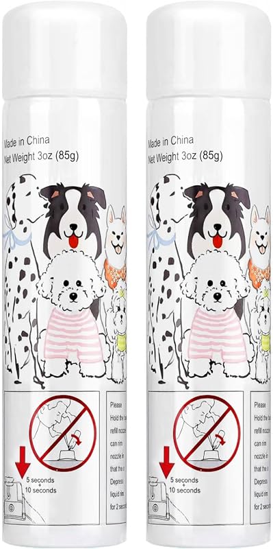 Refil de Spray de Citronela para Coleira Antilatido de Cães PQJDFX, 2 Latas de 85 g