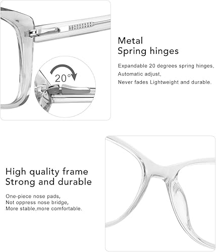 Miniatura 6 de MEETSUN Gafas de Bloqueo de Luz Azul para Mujeres, Filtro Anti Fatiga Visual, Rayos Azules, Lentes de Juego de Computadora de Tamaño Grande