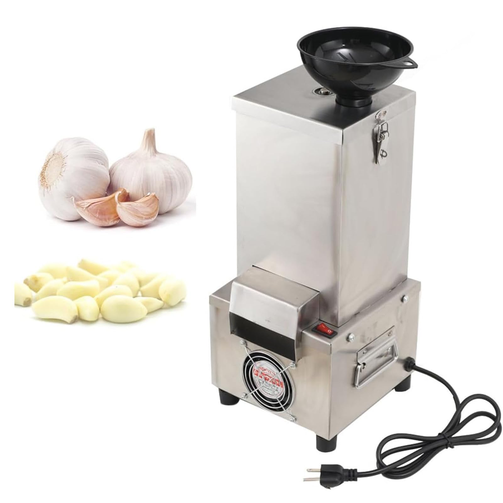 Pnpaea Commercial Whole Garlic Peeler 200W,Stainless Steel Garlic Peeling Machine,30kg/h Capacity,Garlic Peeler Separator,for Home & Commercial Use