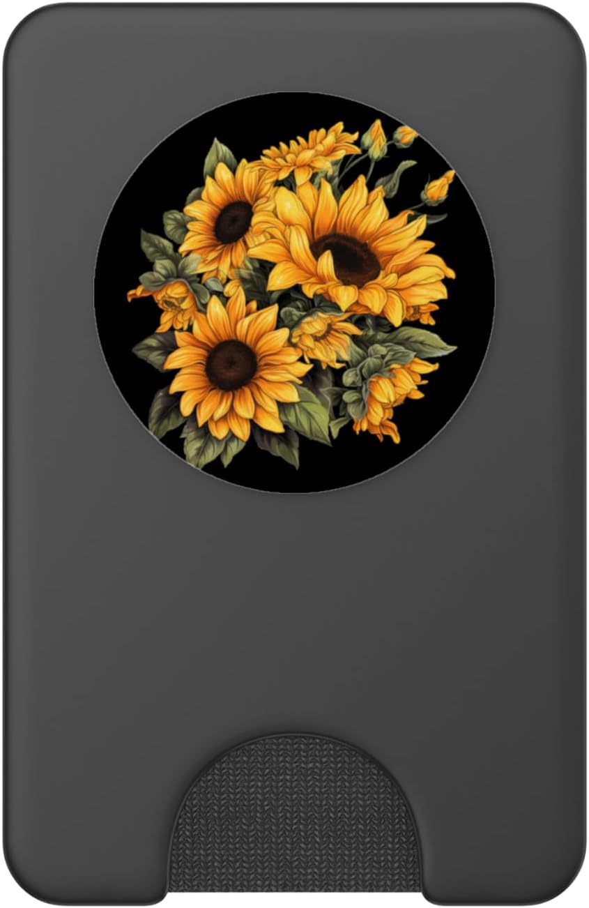 Yellow Sunflower Cute Summer Sun Flowers Floral Positivity PopSockets PopWallet for MagSafe