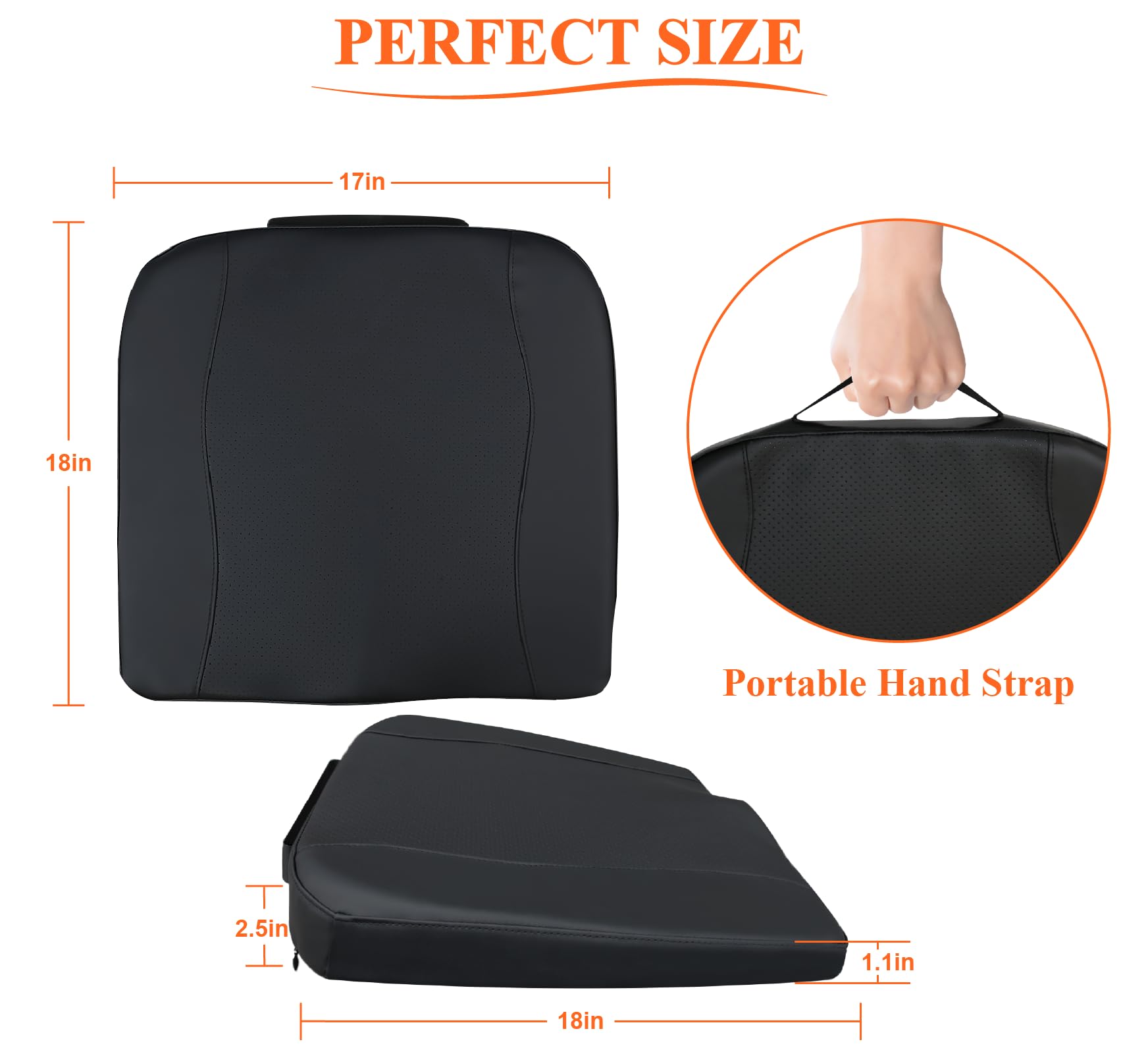 Snapklik.com : Kingphenix Premium Car Seat Cushion, Memory Foam Driver ...