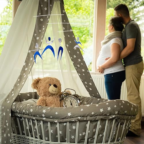 Miniatura 6 de WEBEEDY Kit móvil colgante para bricolaje, bailarines Montessori, campanilla de viento móvil, kit móvil para decoración de guardería, decoración de