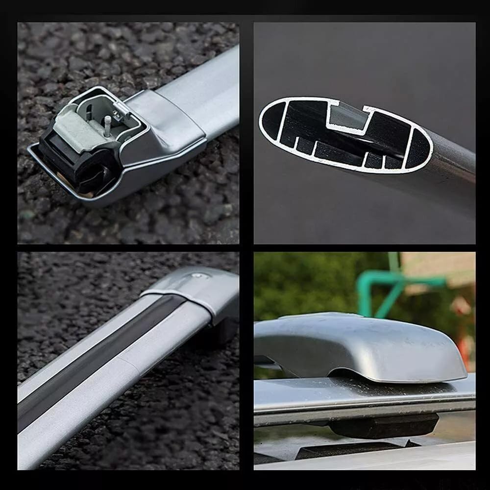 Lockable Roof Rack Cross Bars Compatible with Hyundai Palisade 2026 Luggage Cargo Carrier Anti-Theft Metal Roof Rack Cross Rails Silver