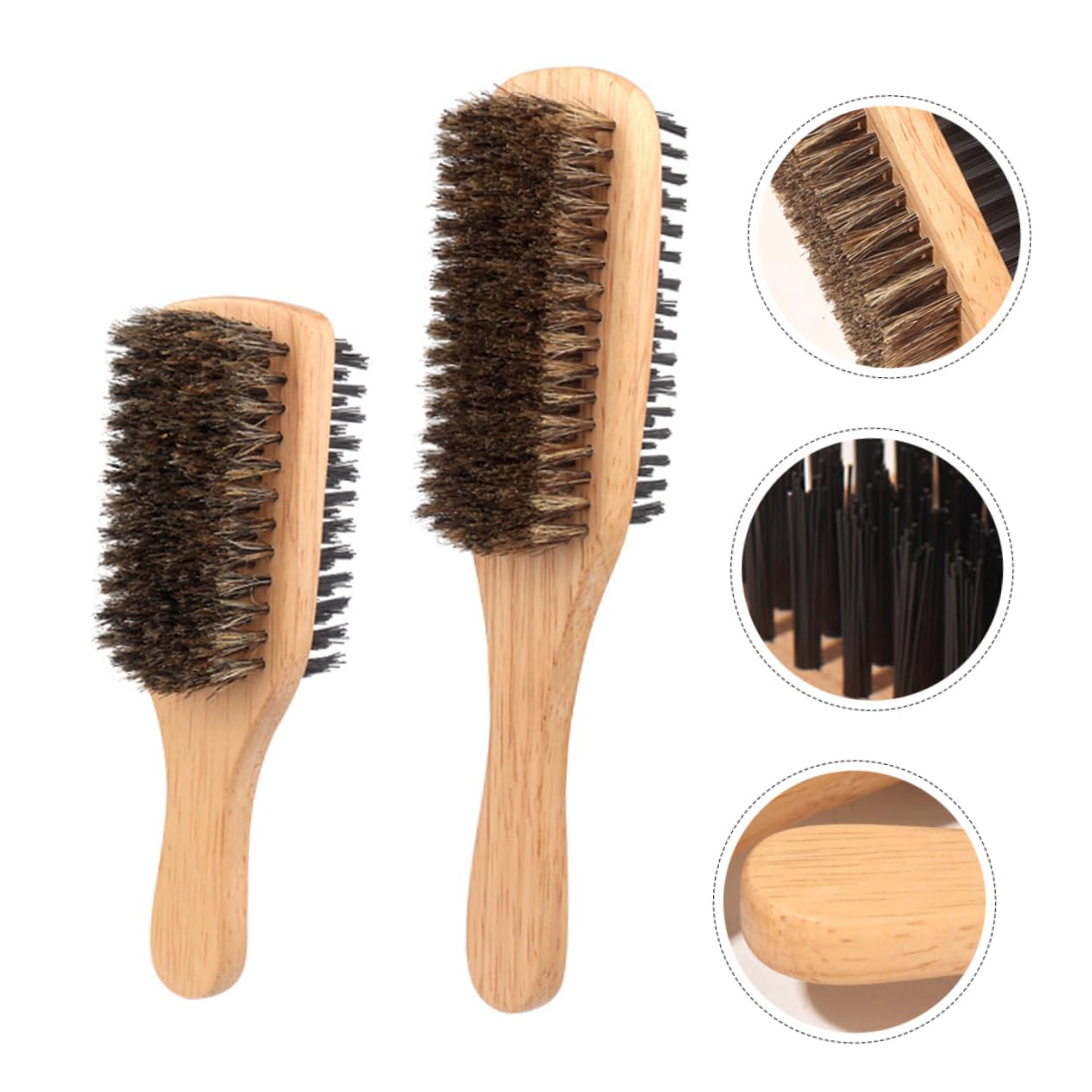 Healeved 8pezzi Spazzola Per e Barba Spazzola Doppio Lato Con Setole Naturali Per Districare e Modellare Adatta Tutti Tipi Di e Barba Resistente e Delicata Per Uso Quotidiano