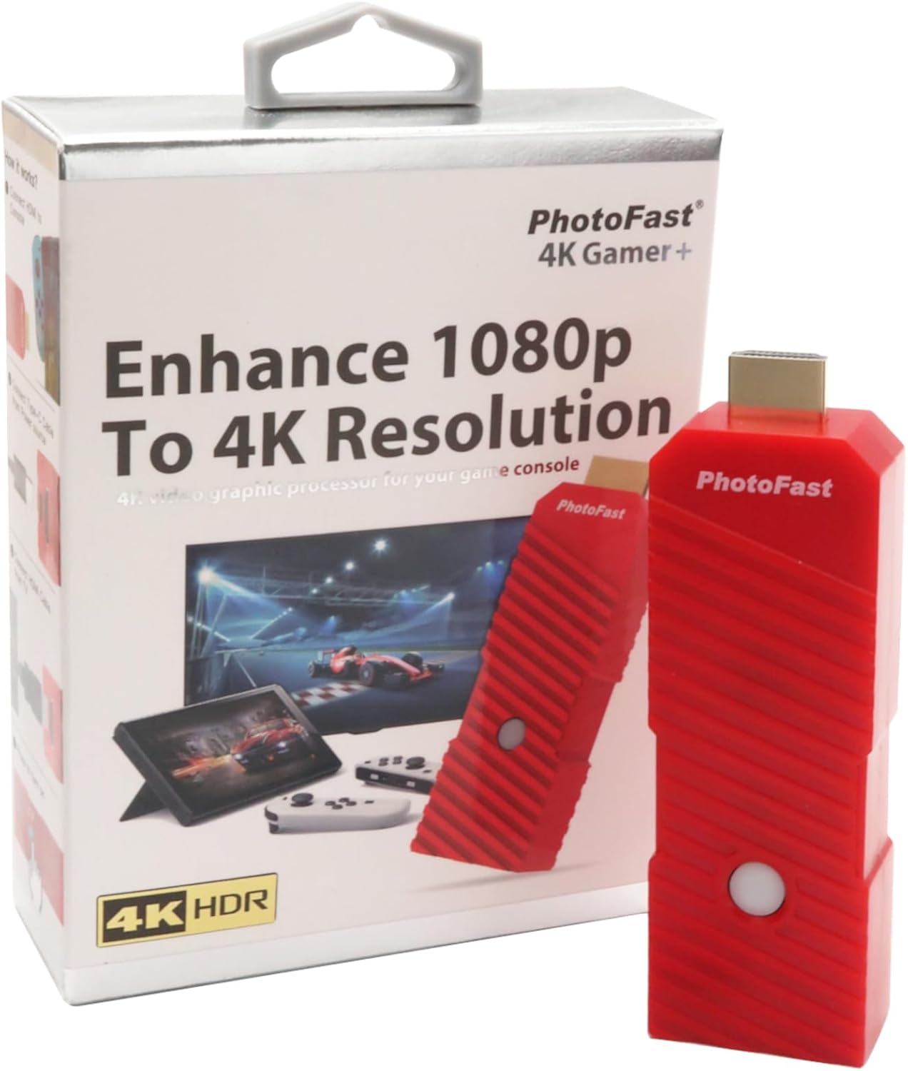 Mcbazel PhotoFast 4K Gamer+ 1080p to 4R Resolution Adapter for Switch/Switch OLED/WiiU/ PS4/ Chrome Cast/TV