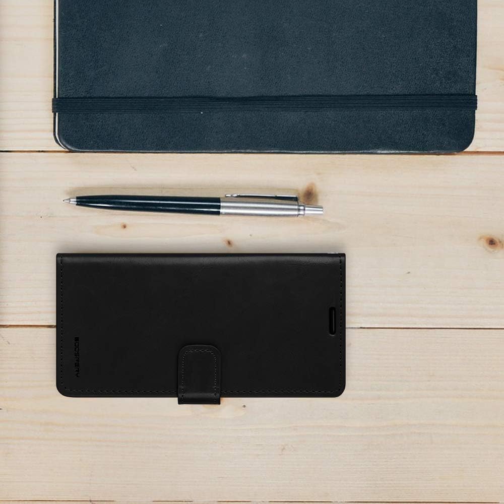GOOSPERY Blue Moon Wallet for Samsung Galaxy Note 10 Case (2019) Leather Stand Flip Cover (Black)