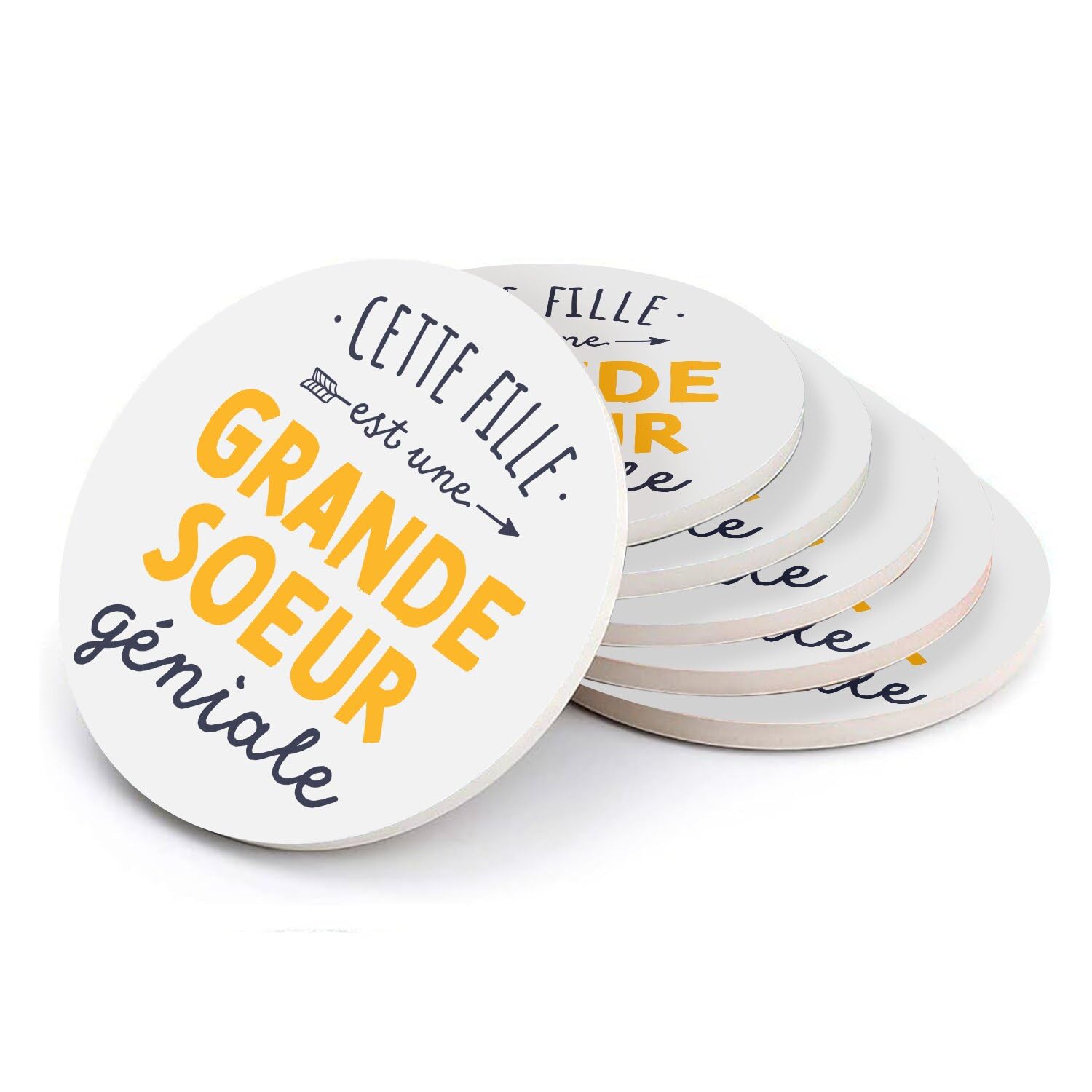 Sous verre ronds en céramique anti-tache pour préserver vos tables des traces de verres