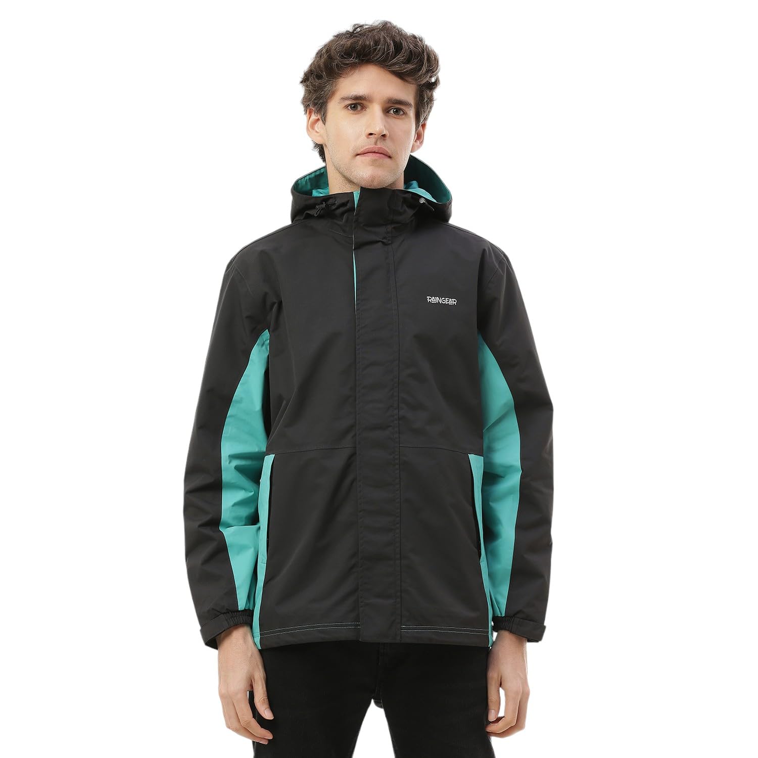Zeel Raingear Stylish Rain Jacket for Men Waterproof for Bike Riders with Adjustable Hood along with inner pockets,Waterproof Rainwear with Lightweight Polyester Jacket, ZRS013-image-15