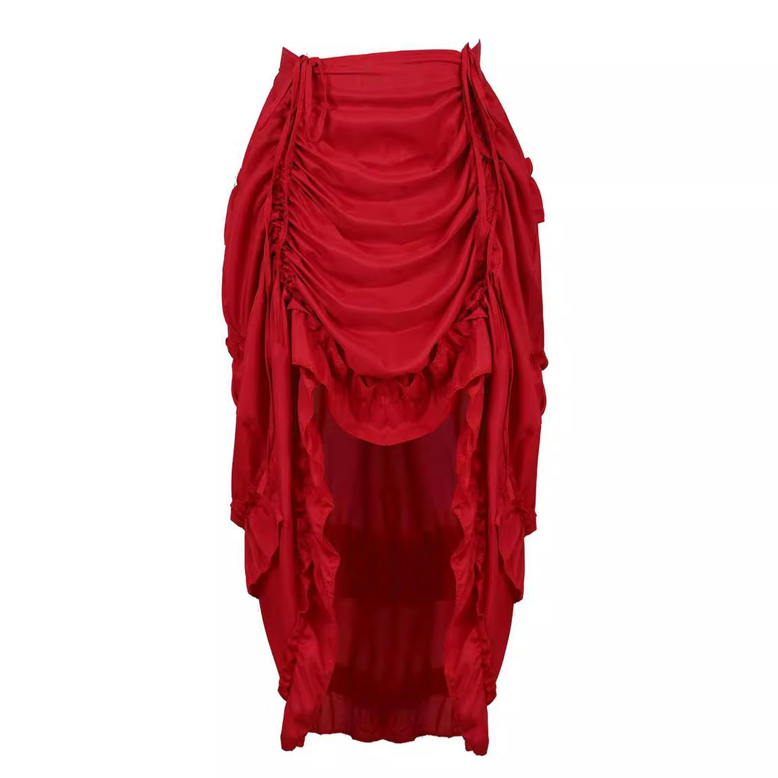 Gonna Corta dell'uniforme di Ruolo della Gonna Irregolare con Corsetto Palazzo - Bianca - S