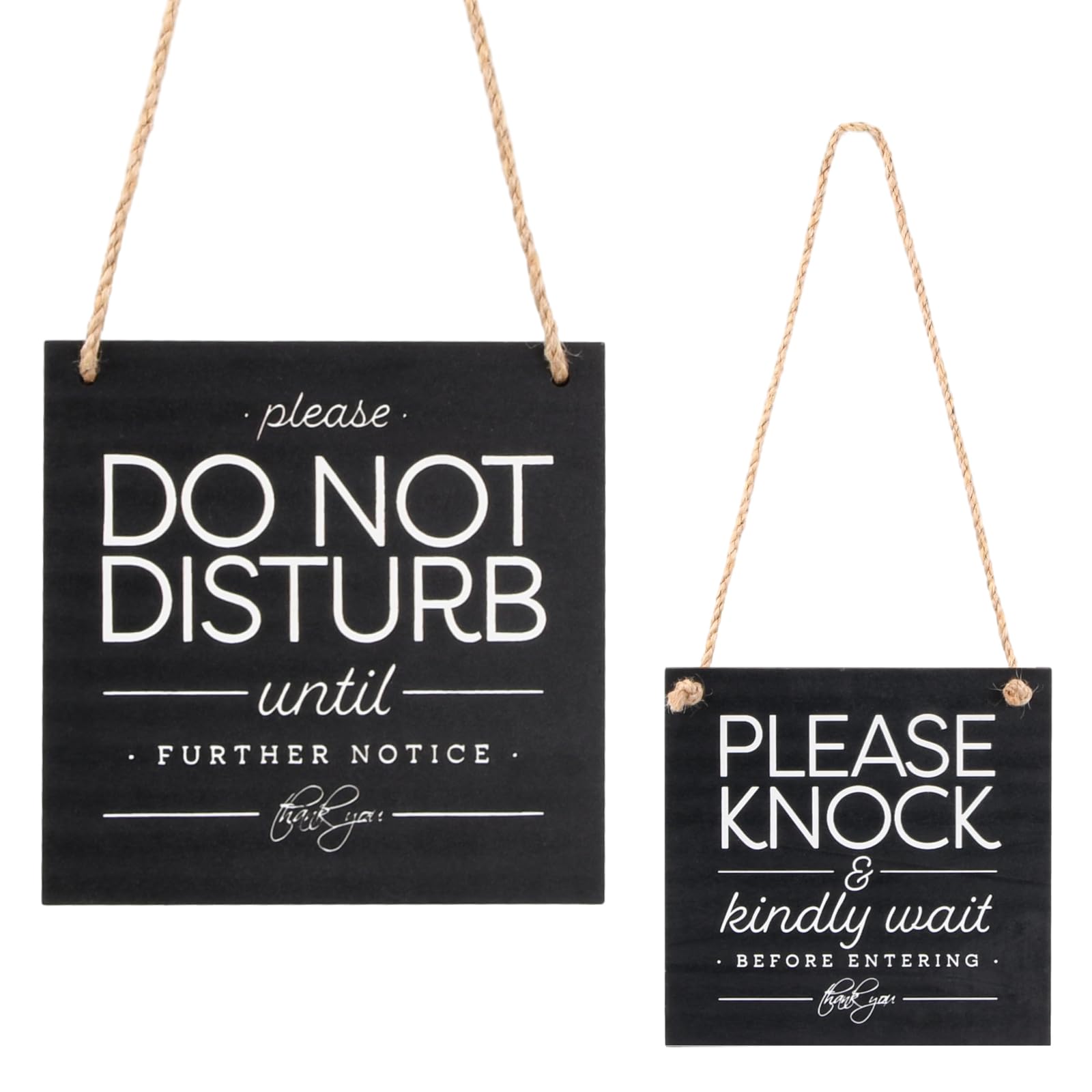 vesaneae ONE 2-Sided Sign, Knock & Kindly Wait, Do Not Disturb, NOT DISTURB Polite Notice Hanging Plaque, Funny Office Sign, Hanging Door Sign, practical informative sign, Funny Bedroom, Office