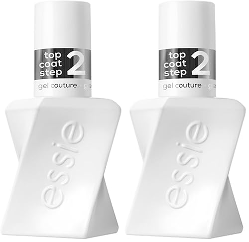 essie Gel Couture - Capa superior con acabado de grado platino, 0.46 onzas (el embalaje puede variar) (paquete de 2)