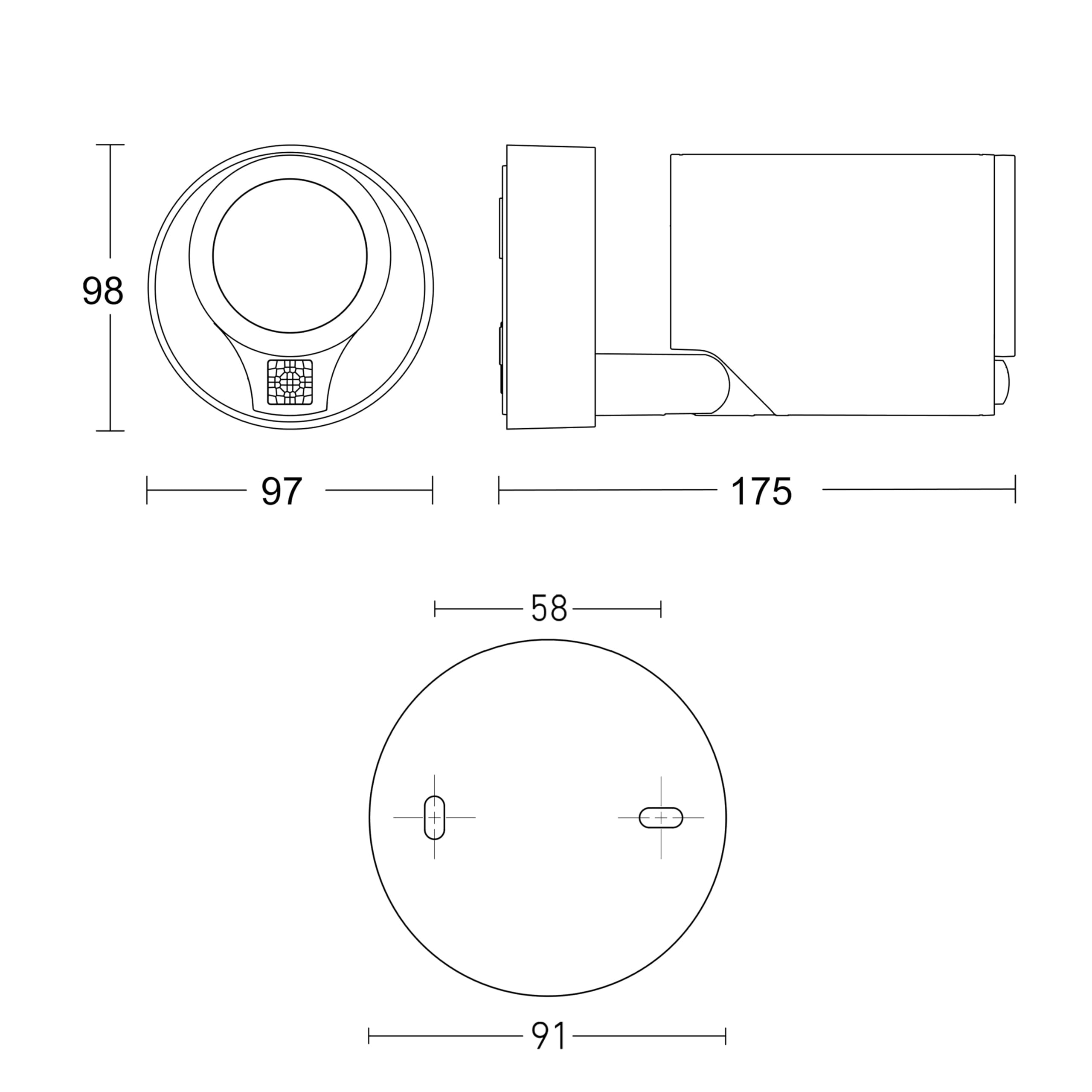 Steinel Spot ONE SC Foco LED, fabricado en aluminio, en color antracita, con consumo de 7,9 W, sensor de movimiento de 90° y bombilla LED GU10, conectable y controlable a través de una aplicación