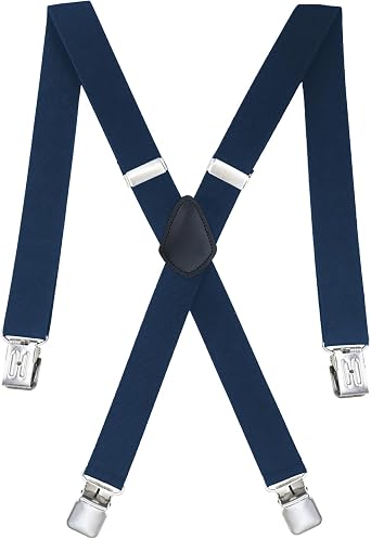 Mens 1.4 Wide formal Suspenders with Strong Clips for casual or work.