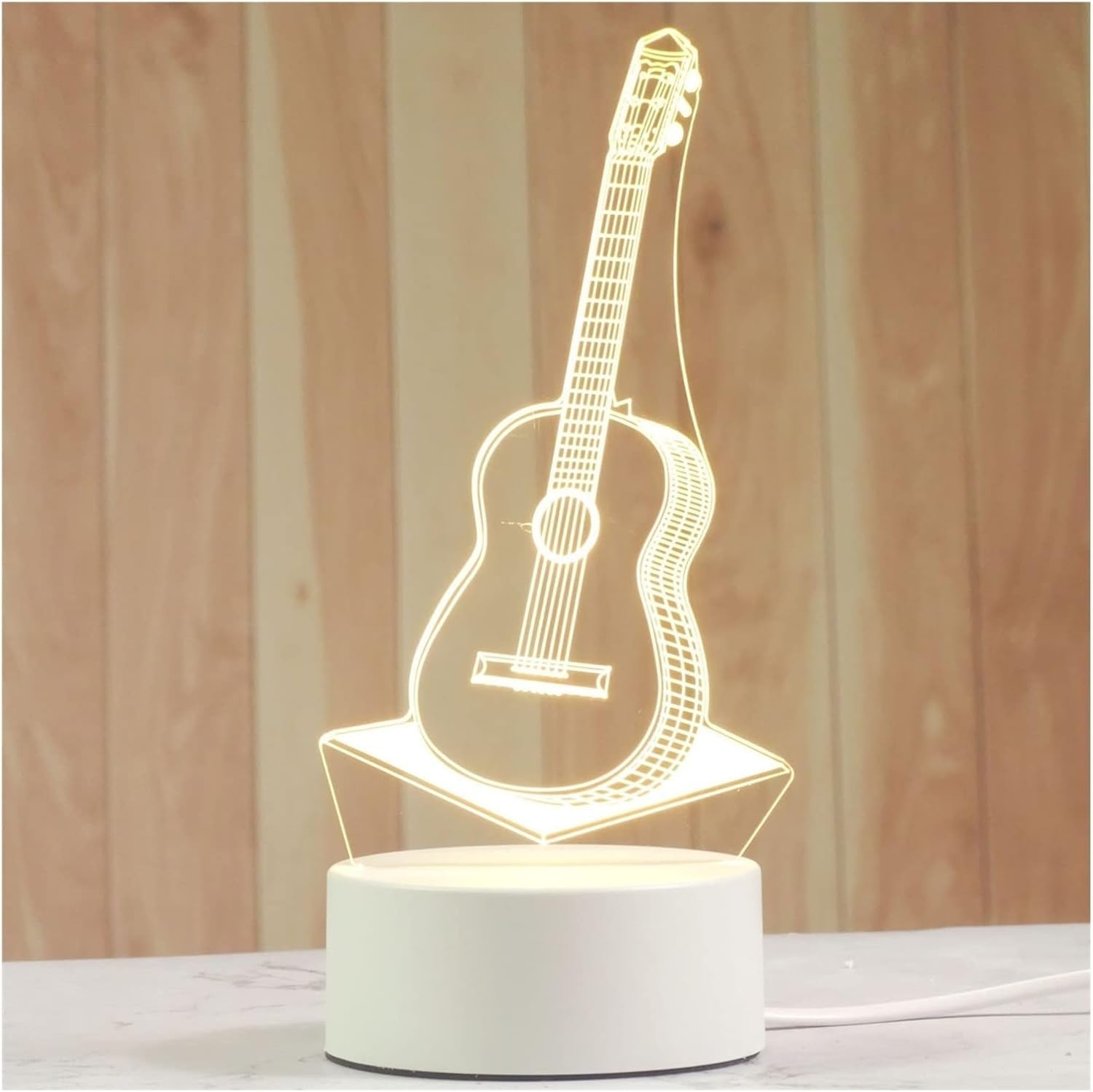 DFAEEKIYO Creative 3D Night Lamp Acrylic Desktop Nightlight Boys and Girls Decorative Bedroom Bedside Table Lamps(1)