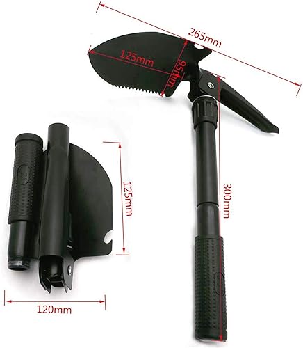 Miniatura 6 de XKH - Jardinería al aire libre Verde Senderismo Pala plegable militar multifuncional Pala de supervivencia Verde de emergencia