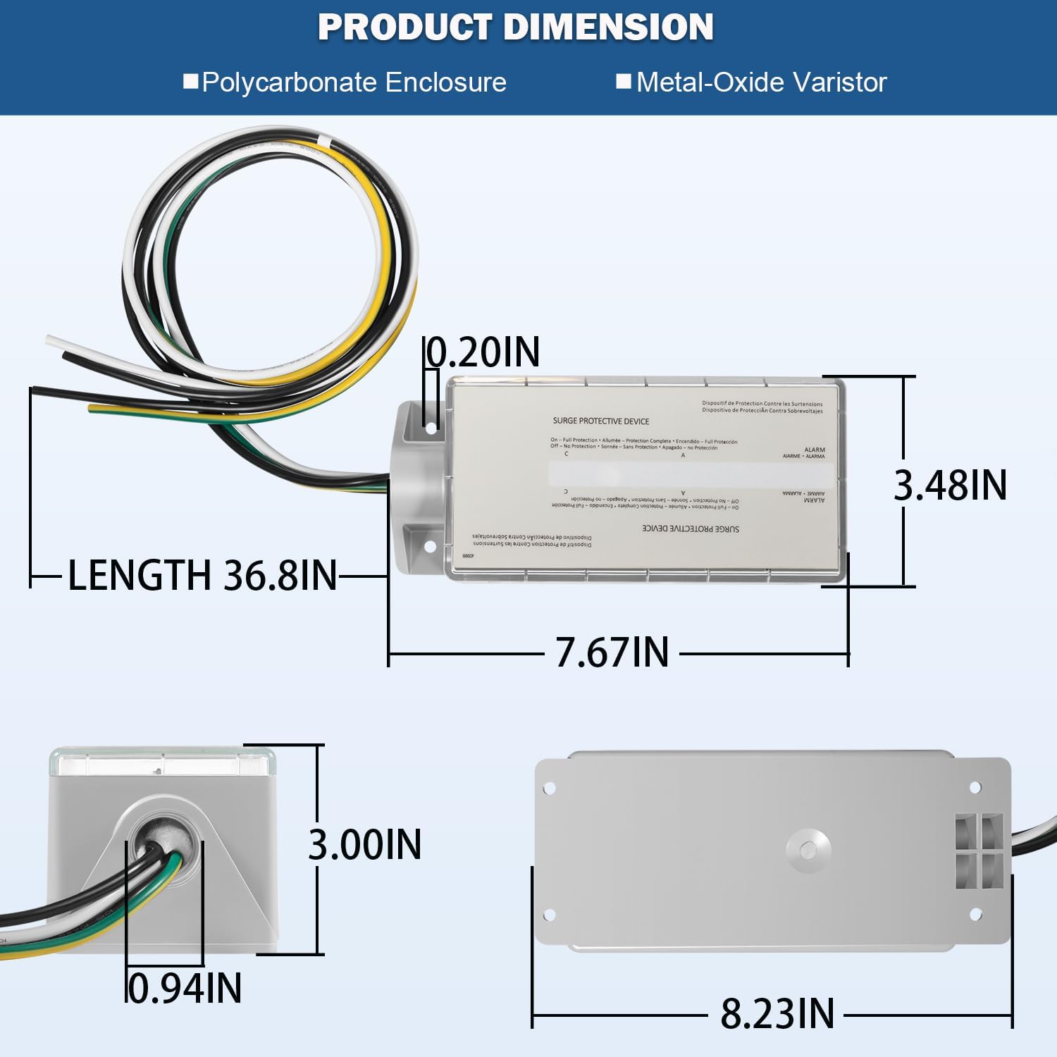 FS140 Whole House Surge Protection Device Rated for 140,000 Amps, Replace for Siemens FS140, Compatible with Any Brand of Load Center and Breakers, 120/240V