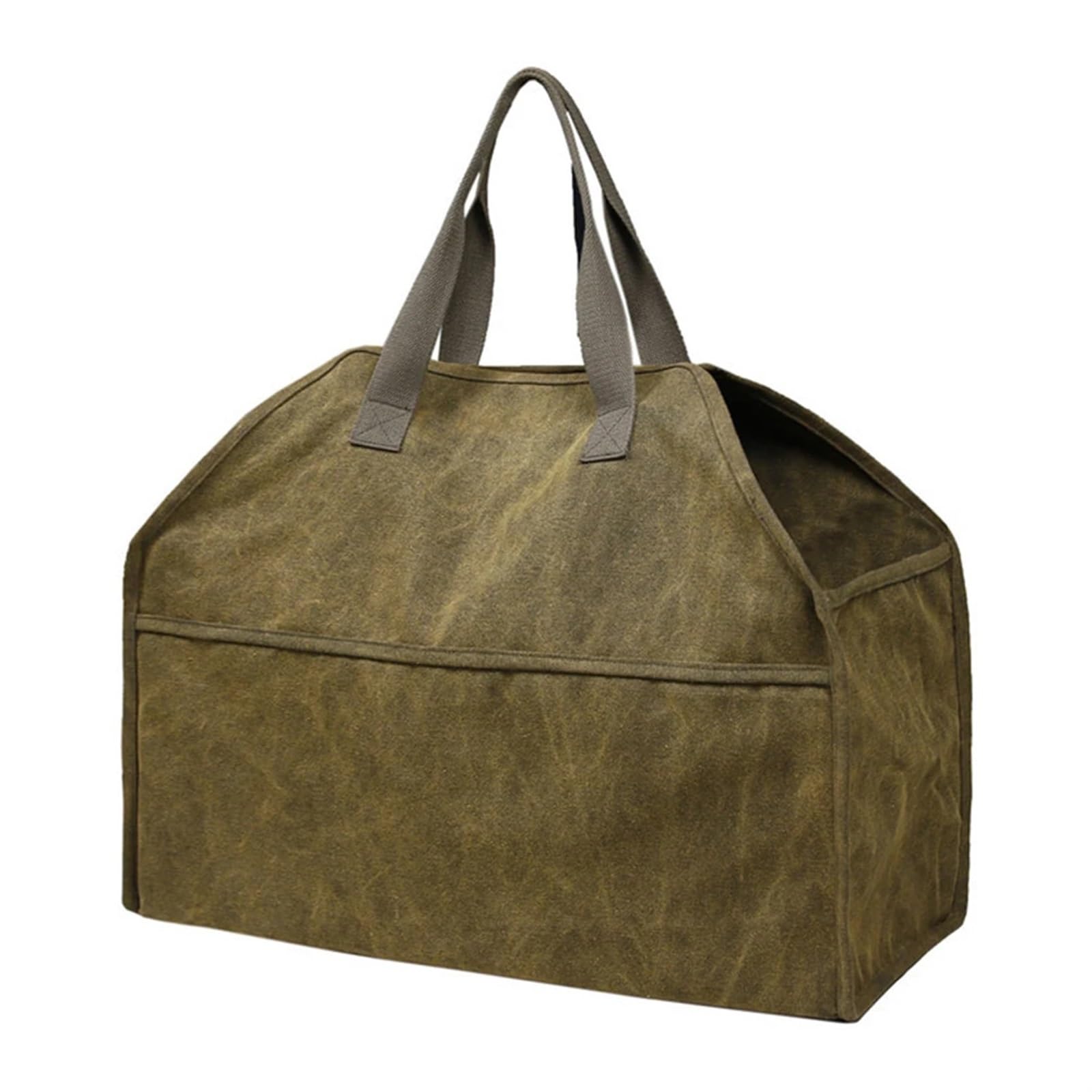 VAYEODEYU Canvas Firewood Storage Bag for Camping Fireplace Outdoor Portable