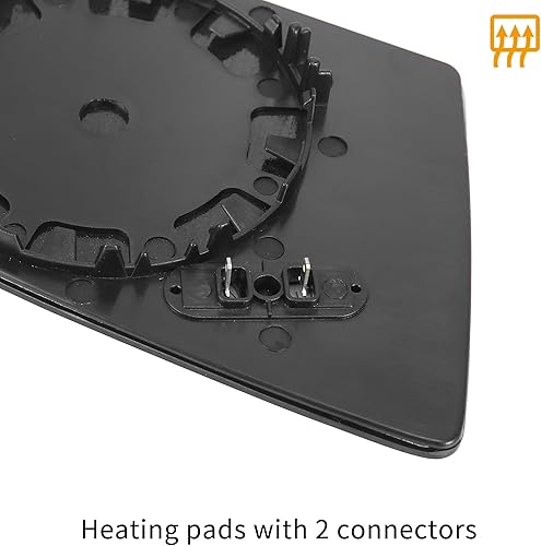 Miniatura 6 de X AUTOHAUX Espejo retrovisor de coche de repuesto con placa de respaldo azul calentado lado derecho del pasajero para BMW 550i 525i 528i 545i