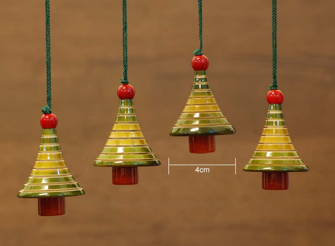 Maya Organic Handcrafted Wooden Christmas Decor : FIR (Set of 4) - Image 2 thumbnail