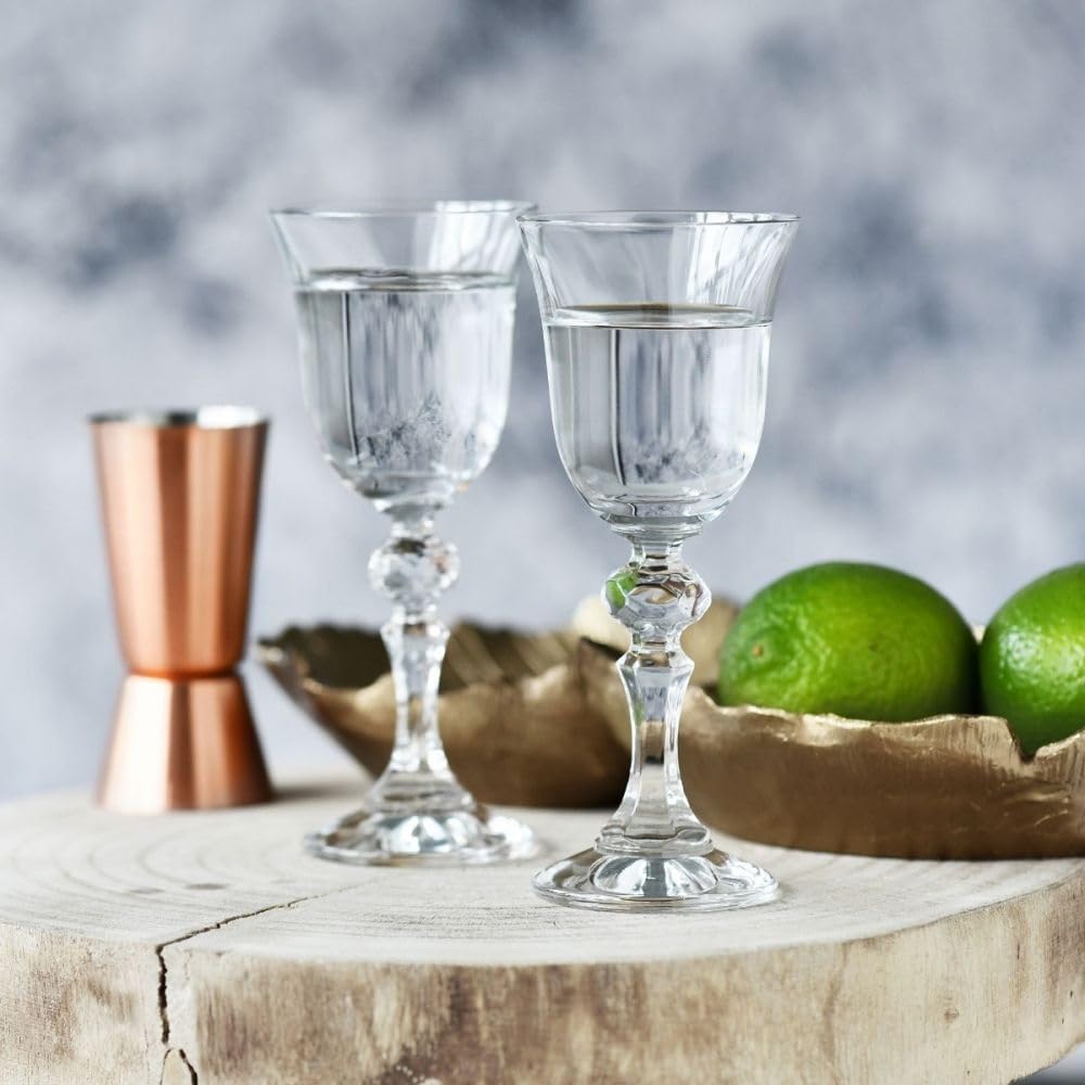 Krosno – Copas para Vodka, Shots y Licores 60 ml – Juego de 6 unidades – Colección Krista – Cristal sin Plomo – Diseño Clásico y Acabado Elegante