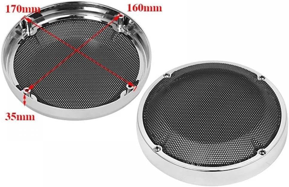 Compatible 6.5 Inch Saddlebag Lid Speaker Grill Cover Compatible with Touring Electra Street CVO FLHT Road King Models 1983-2022