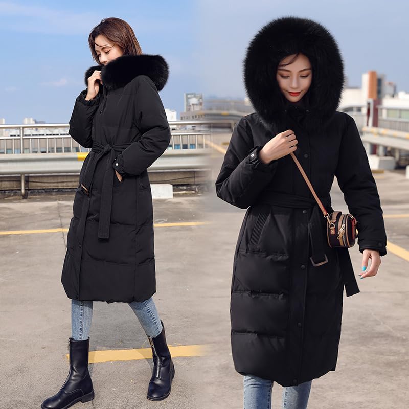 Amazon.co.jp: ダウンコート ダウン90% フレディース ロング フード  