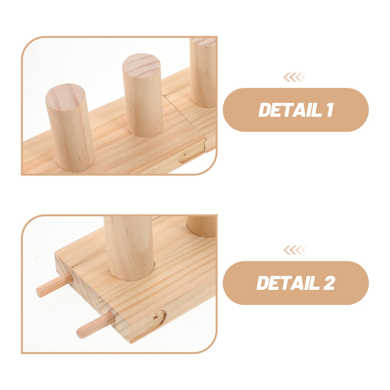 Métier à Tisser en Bois 3 Segments 33x7,1x7,1 Cm Outil de Tissage pour Fil et Planche à Tricoter Kit Manuel pour Fabrication de Couvertures et Écharpes DIY, Accessoires de Tricot