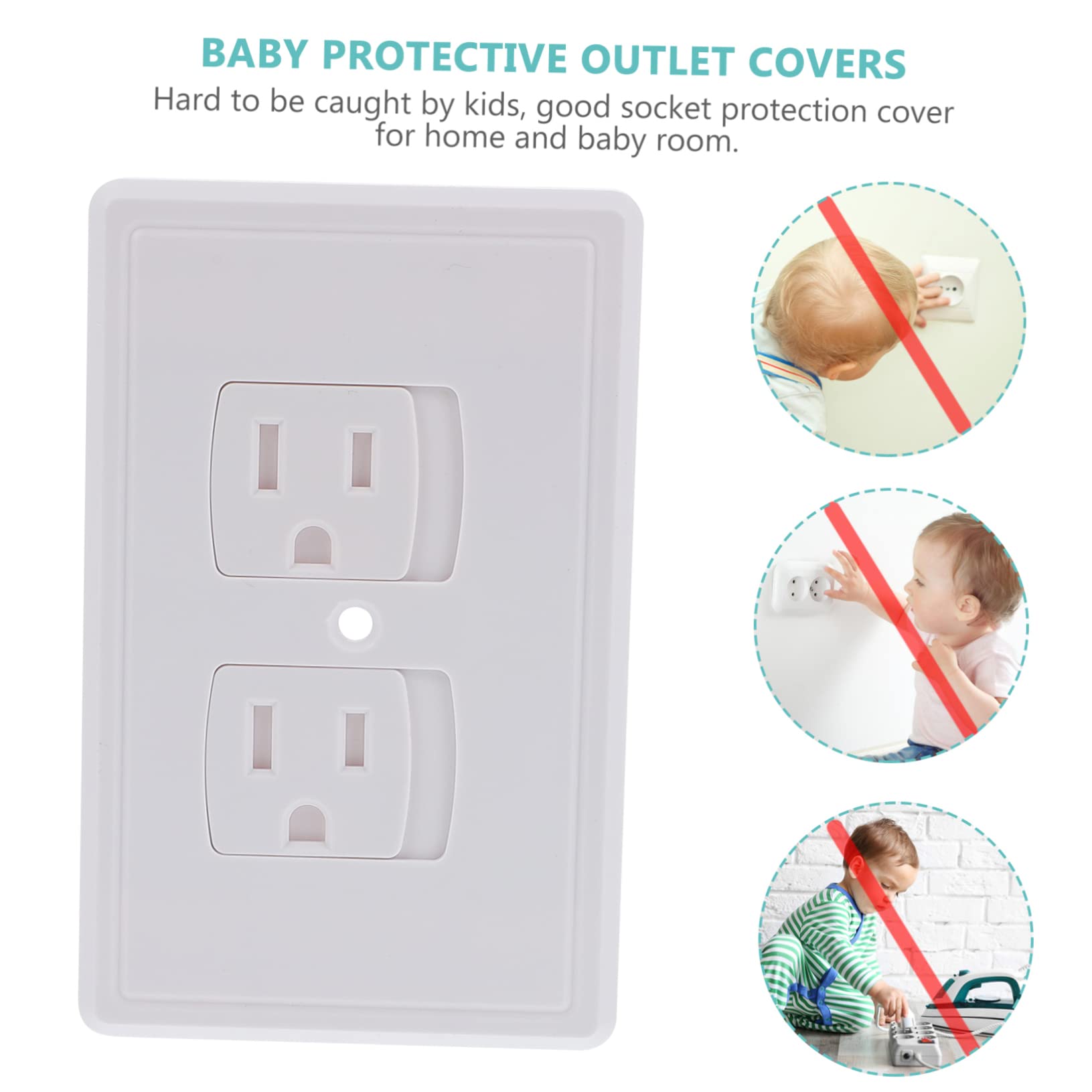12 pièces couvercle de protection de prise couvercle de prise de courant couvercle de prise domestique bouchons de sortie de sécurité couvercles de prise à fermeture automatique couvercles de prise bé