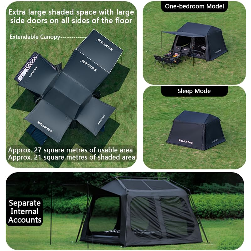 CYGNUS Black シグナス　Camping Club Amazon.com: Windhike Blackdog Waterproof Family Camping Tent