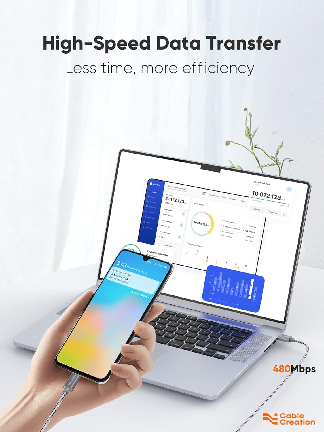 8K HDMI USB C Hub Bundle with USB Type C Cable 4FT