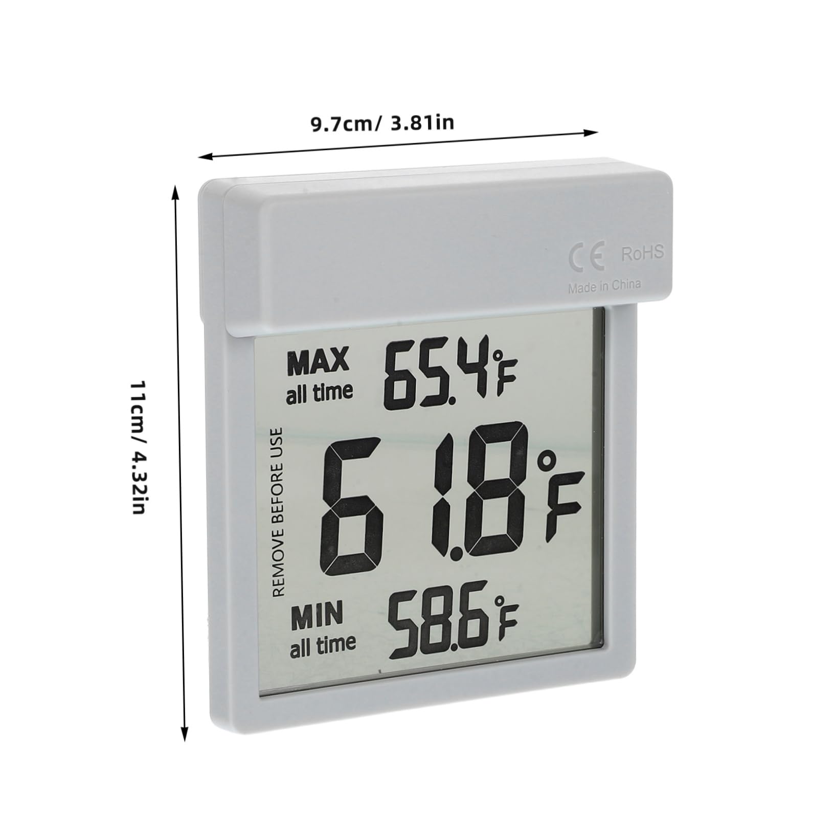 Garneck 1Set Transparent LCD Fish Tank Thermometer Water Temperature Gauge with External Wire Screen Detachable Design Celsius Fahrenheit Switch for Accurate Monitoring