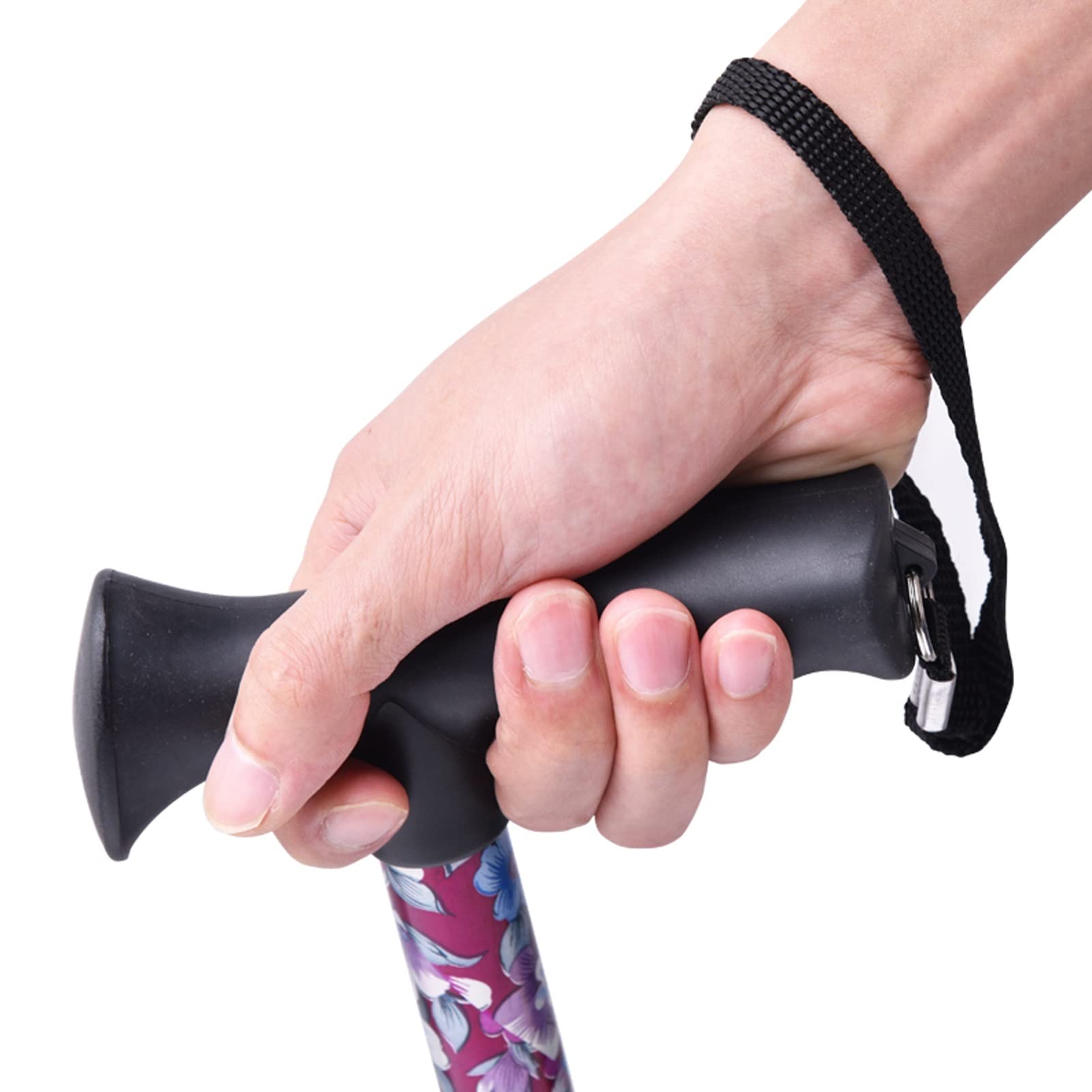Bastones para Caminar para Mujeres, Bastón de Aluminio Ajustable con Diseño Floral Elegante para Hombres/Personas Mayores, Regulable en 10 Medidas
